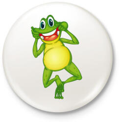 printfashion Béka - Kitűző, hűtőmágnes - Fehér (3077990)