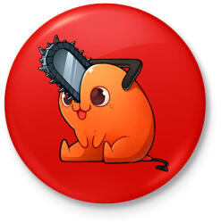 printfashion Cuki Pochita minta (Chainsaw man) - Kitűző, hűtőmágnes - Piros (11874352)