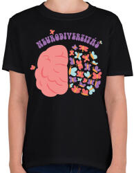 printfashion Neurodiverzitás - Gyerek póló - Fekete (13246622)