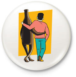 printfashion Ivócimborák - Kitűző, hűtőmágnes - Fehér (6354965)