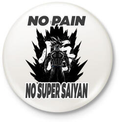 printfashion no pain2 - Kitűző, hűtőmágnes - Fehér (12285573)