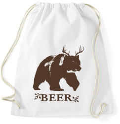printfashion Beer Medve-szarvas - Sportzsák, Tornazsák - Fehér (4123029)