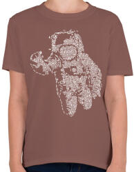 printfashion Űrhajós - Gyerek póló - Mogyoróbarna (408691)