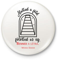 printfashion Weöres Sándor - Szembe fordított tükrök - Kitűző, hűtőmágnes - Fehér (6609922)
