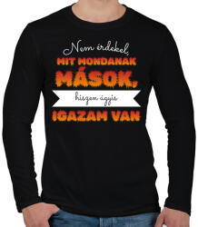 printfashion Igazam van - Férfi hosszú ujjú póló - Fekete (7522766)