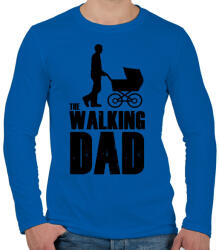 printfashion The walking dad - Sétáló apa - Férfi hosszú ujjú póló - Királykék (1212088)