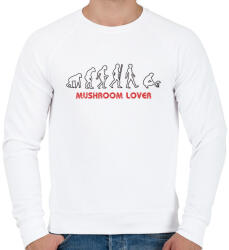 printfashion Mushroom lover (világos) - Férfi pulóver - Fehér (998658)