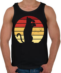 printfashion Macska borral - Férfi atléta - Fekete (6117910)
