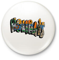 printfashion HOLIDAYS - Kitűző, hűtőmágnes - Fehér (3080418)