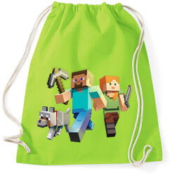 printfashion Minecraft - Sportzsák, Tornazsák - Limezöld (407731)