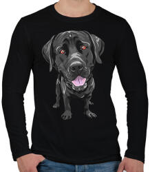 printfashion Labrador - Férfi hosszú ujjú póló - Fekete (1997487)