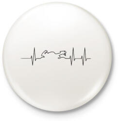 printfashion Életjel - Kitűző, hűtőmágnes - Fehér (3083892)