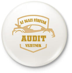 printfashion Audis sofőr - Kitűző, hűtőmágnes - Fehér (4796064)