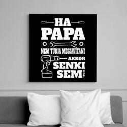 printfashion Ha papa nem tudja - Vászonkép - Fekete (6643391)