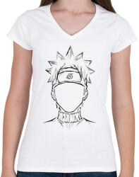 printfashion Naruto - Női V-nyakú póló - Fehér (1717057)