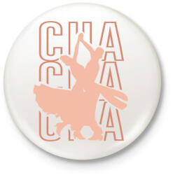 printfashion Cha cha cha - Kitűző, hűtőmágnes - Fehér (7677986)