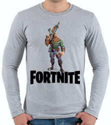 printfashion Fortnite #8 /black/ - Férfi hosszú ujjú póló - Sport szürke (1117691)