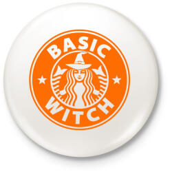 printfashion Basic Witch - Kitűző, hűtőmágnes - Fehér (3081979)