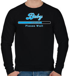 printfashion baby-loading-blue-white - Férfi pulóver - Fekete (779766)