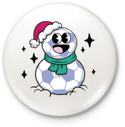 printfashion Foci hóember - Kitűző, hűtőmágnes - Fehér (15146714)