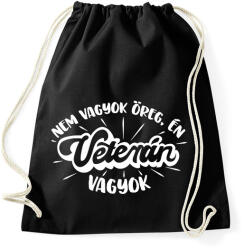 printfashion Nem vagyok öreg, én VETERÁN vagyok - Sportzsák, Tornazsák - Fekete (16644499)