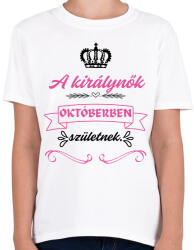 printfashion A királynők pink fekete (3) - Gyerek póló - Fehér (16830125)