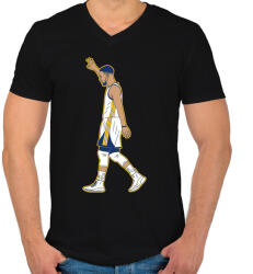 printfashion Kosaras - Férfi V-nyakú póló - Fekete (5148531)