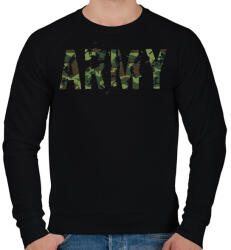 printfashion Army - Férfi pulóver - Fekete (5269172)