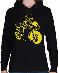printfashion lego sárga - Női kapucnis pulóver - Fekete (2911505)