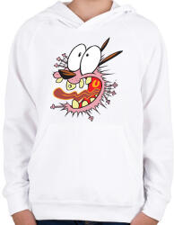 printfashion Bátor a gyáva kutya - Gyerek kapucnis pulóver - Fehér (16837419)