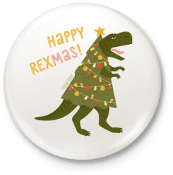 printfashion Karácsonyi dínó - Kitűző, hűtőmágnes - Fehér (5638424)