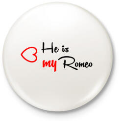 printfashion Rómeó - Kitűző, hűtőmágnes - Fehér (3076593)