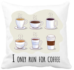 printfashion I only run for caffee - Párnahuzat, Díszpárnahuzat - Fehér (6294958)