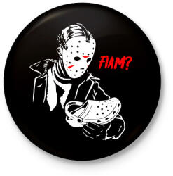 printfashion Jason Voorhees - Kitűző, hűtőmágnes - Fekete (3622007)