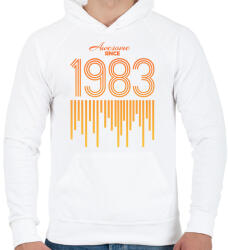printfashion 1983 - Férfi kapucnis pulóver - Fehér (12154054)
