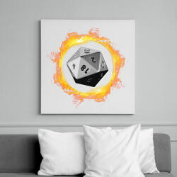 printfashion D20 körláng - Vászonkép - Fehér (6632076)