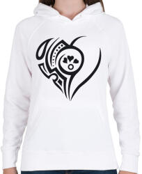 printfashion Maori szív4 - Női kapucnis pulóver - Fehér (4984172)
