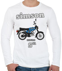 printfashion Simson - Férfi hosszú ujjú póló - Fehér (2935110)