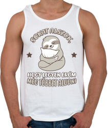 printfashion Sokat alszok - Férfi atléta - Fehér (13516333)