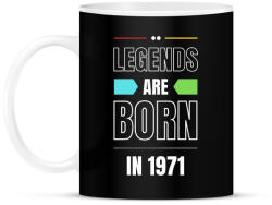 printfashion Legends are born in 1971 - Bögre - Fekete (14204375)
