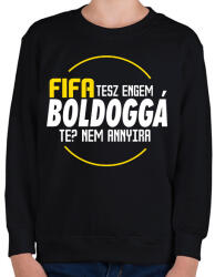 printfashion Fifa Tesz Boldogga - Gyerek pulóver - Fekete (1666773)