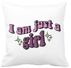 printfashion I am just a girl - Párnahuzat, Díszpárnahuzat - Fehér (16642623)