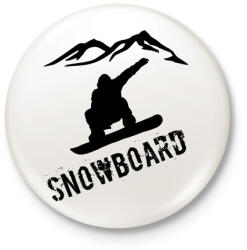 printfashion snowboard - Kitűző, hűtőmágnes - Fehér (4058023)