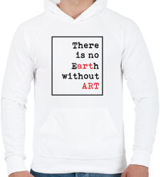 printfashion eARTh - Férfi kapucnis pulóver - Fehér (294157)