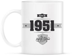 printfashion born-in-1951-(dark&lightgrey) - Bögre - Fehér (790250)