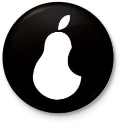 printfashion Pear White - Kitűző, hűtőmágnes - Fekete (3097106)