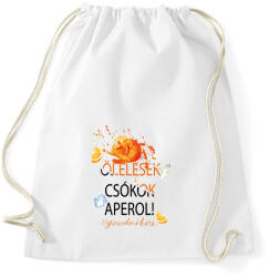 printfashion Ölelések Csókok Aperol! #goodvibes - Sportzsák, Tornazsák - Fehér (16681530)