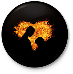 printfashion A szerelem tüze - Kitűző, hűtőmágnes - Fekete (3095801)