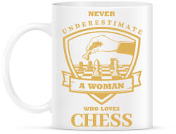 printfashion A woman who loves chess - Bögre - Fehér (7453261)