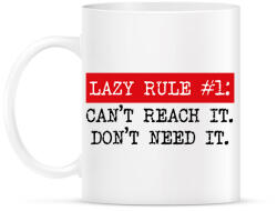 printfashion Lazy rule #1 - Bögre - Fehér (7532764)